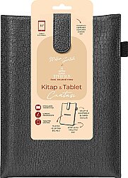 Yeni Nesil Kitap ve Tablet Çantası - Özel Deri Dokulu - Antrasit - Ephesus Yayınları